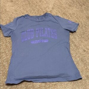 Club Pilates Women's Blue Short Sleeve Tee